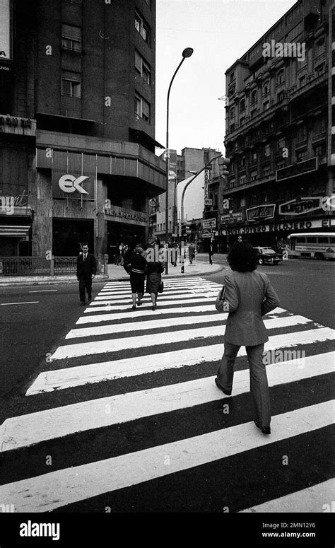 Plaza de la República, Obelisco, Buenos Aires, Argentina, circa 1970 ...