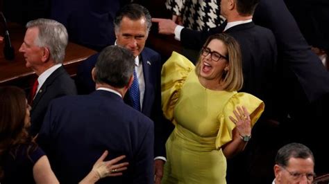 Sen. Kyrsten Sinema Big Bird Chic!!! 'Look at Me' Style at SOTU | Flipboard