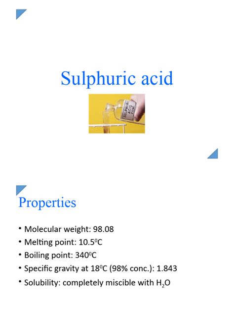 Unit 2 Sulphuric Acid | PDF