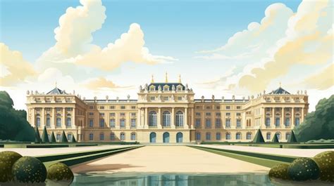 Premium AI Image | Palace of Versailles illustration