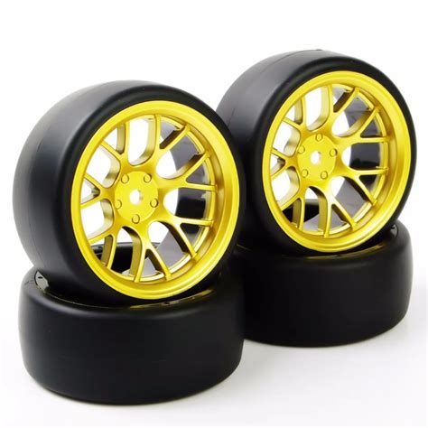 Aliexpress.com : Buy 4Pcs RC Car Tires 1/10 Drift Tires Wheel Hub Rim ...