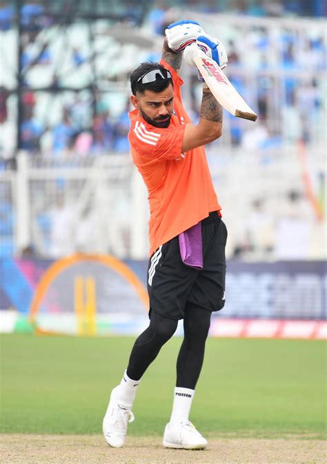 Birthday boy Virat Kohli has a quiet practice session ahead of the game ...