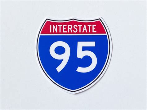 Interstate 95 Sticker I-95 Highway Shield Traffic Sign - Etsy