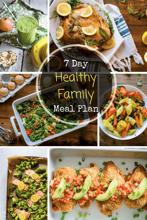 7 Day Healthy Family Meal Plan - The Natural Nurturer