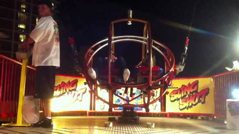 Mom and I ride the "Giant Slingshot Ball of Death" at Daytona Beach ...