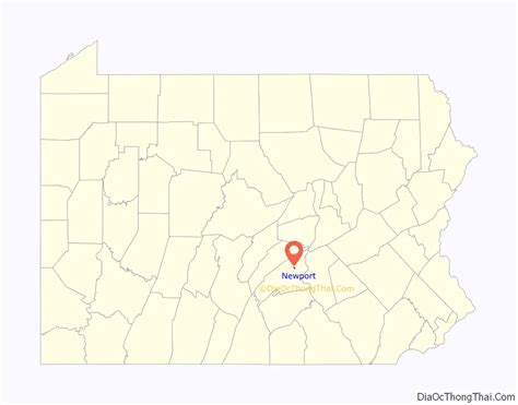 Map of Newport borough, Pennsylvania