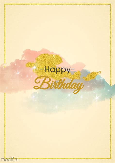 Sparkling Birthday Greeting Card Template - Mediamodifier