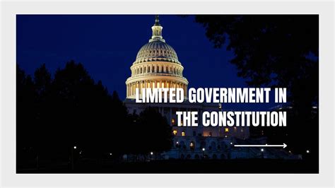 Limited Government in the Constitution - Federalism Kept in Check