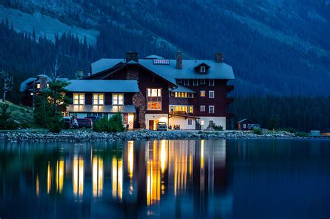 Many Glacier Hotel Restaurant on Swiftcurrent Lake. Glacier National Park | Glacier national ...