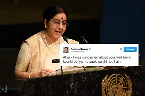 Today In Sisterhood Beyond Borders, Sushma Swaraj Helped Send 20 ...