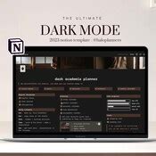 Notion Student Planner Template, Dark Academia Planner, Digital College Planner, Aesthetic ...