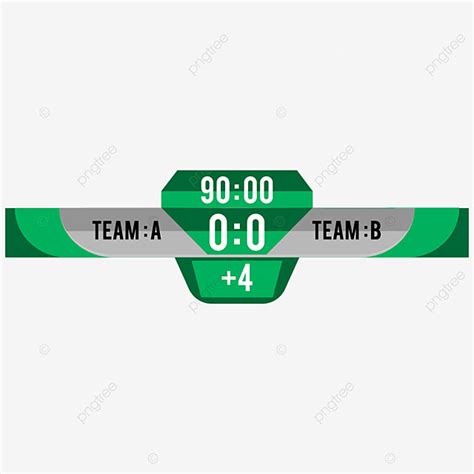 Soccer Score Board Vector Design Images, Soccer Score Board With Extra Time, Soccer, Score Board ...