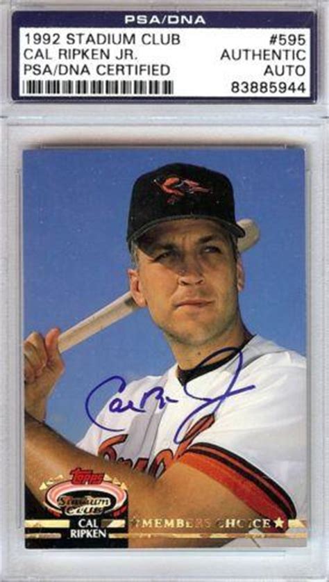 Cal Ripken Jr. Autographed Baseball Cards