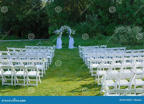 Outdoor Wedding Venue stock photo. Image of chair, ceremony - 6514932