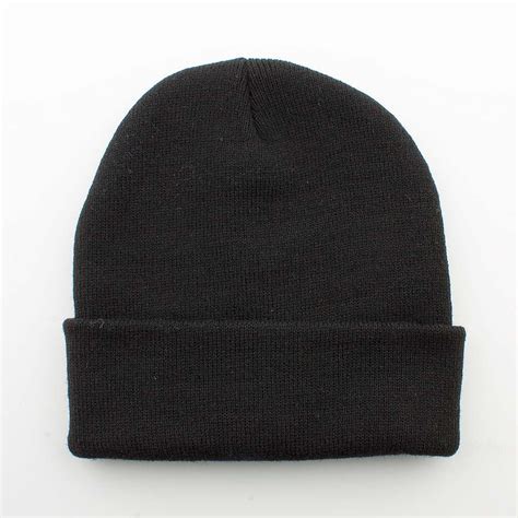 Black Cuffed Beanie - Bulk-Caps Wholesale Headwear