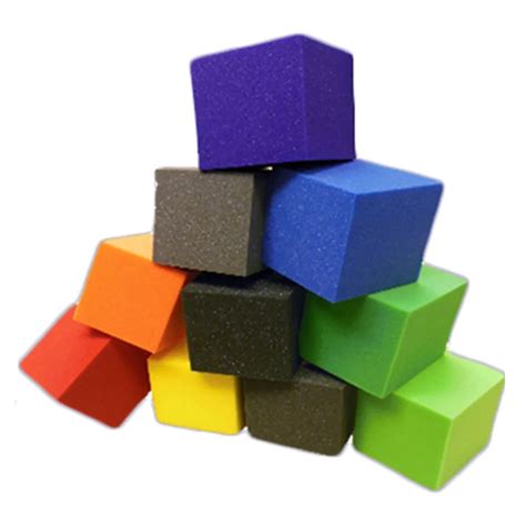 Factory Custom 100% Polyurethane Foam Colorful & High Density Child's Soft Foam Cube Seat Large ...