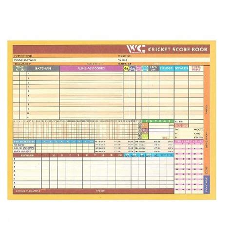 WillCraft Cricket Score Book - Big Value Shop