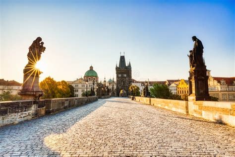 Charles Bridge at Sunrise, Prague Stock Image - Image of tower, city: 224129149