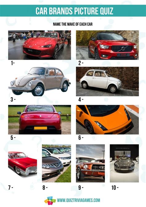 Ultimate Car Quiz: 80 Questions & Answers (Inc. Picture Round) - Quiz ...