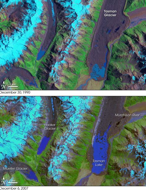 Retreat of the Tasman Glacier