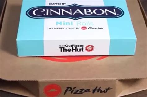 Pizza Hut Restaurants Now Delivering Cinnabon Cinnamon Rolls