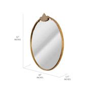 Antique Gold Round Ornate Metal Accent Wall Mirror – HeadWestMirror.com