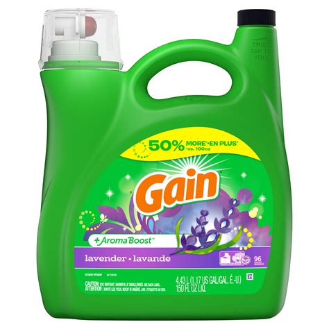 Gain Lavender HE, Liquid Laundry Detergent, 150 Fl Oz 96 loads ...