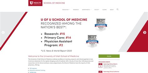 The School of Medicine at University of Utah Admissions Statistics and ...