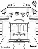 San Francisco Chinatown Coloring Page – Our Family Passport sketch template