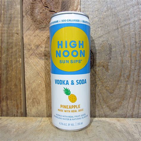 High Noon Vodka and Soda Pineapple (Single Can) 355ml - Oak and Barrel