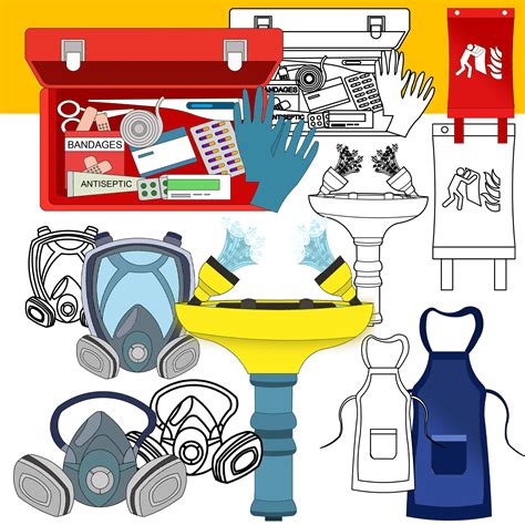 Science Lab Safety Equipment Clipart | Chemistry Lab Safety Signs | Made By Teachers