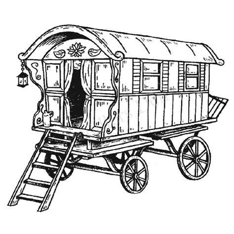 Ornate Gypsy Wagon small, P47-724 E