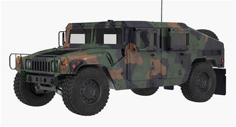 3d humvee m1151 simple interior model