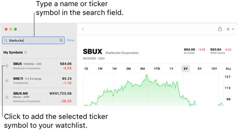 Add and manage ticker symbols in Stocks on Mac – Apple Support (AU)