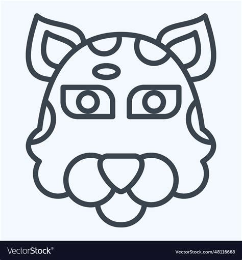 Icon jaguar related to animal symbol line style Vector Image