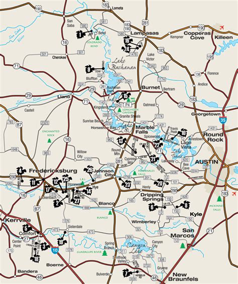 Map Of Texas Hill Country Wineries - Draw A Topographic Map