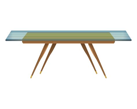 Glass tabletop wood table top view in realistic style. Transparent ...