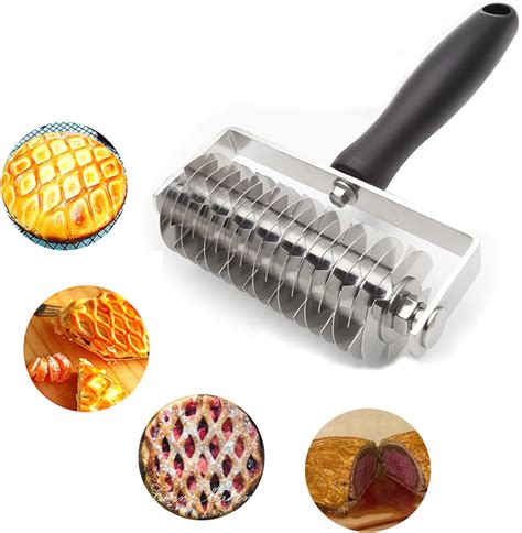 EVNSIX Lattice Cutter, Stainless Steel Professional Dough Cookie Pie ...