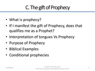 Prophecy Gift- Gift of Holy Spirit | PPT