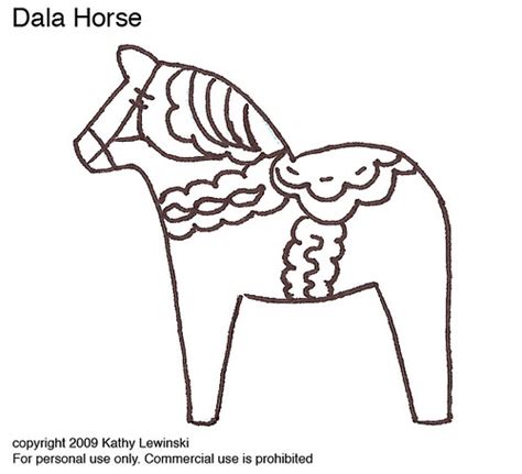 Just Crafty Enough – Free Dala Horse Embroidery Pattern