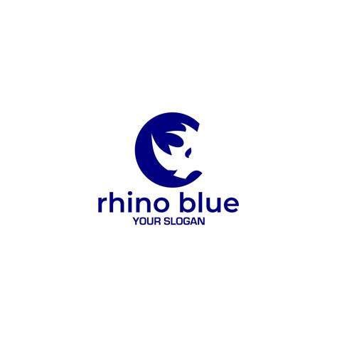 C Rhino Blue Logo Design Vector 21623727 Vector Art at Vecteezy