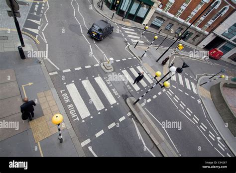 Zebra crossing or pedestrian crossing Central London Stock Photo - Alamy