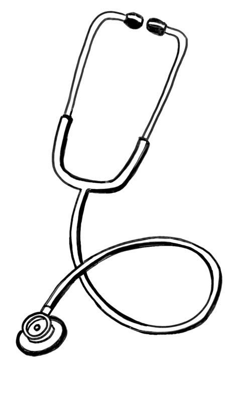 Stethoscope Silhouette At Getdrawings Stethoscope Black And White - Clip Art Library