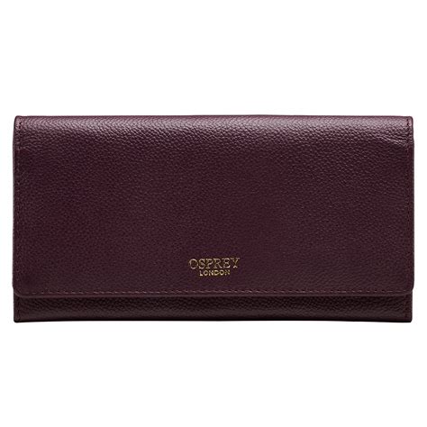 Osprey London Nappa Leather Women's Purse, Bordeaux with ...