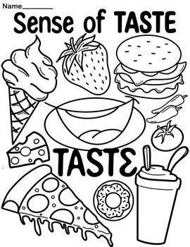 5 Senses Coloring Pages by Ault Illustrations | TPT