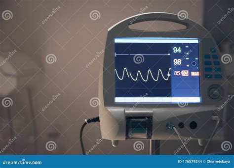 Medical Heart Rate Monitor in Room Stock Photo - Image of indoors, medical: 176579244