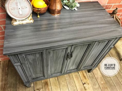 Buffet in Gray Gel Stain w/ Pitch Black Glaze Effects | General Finishes Design Center