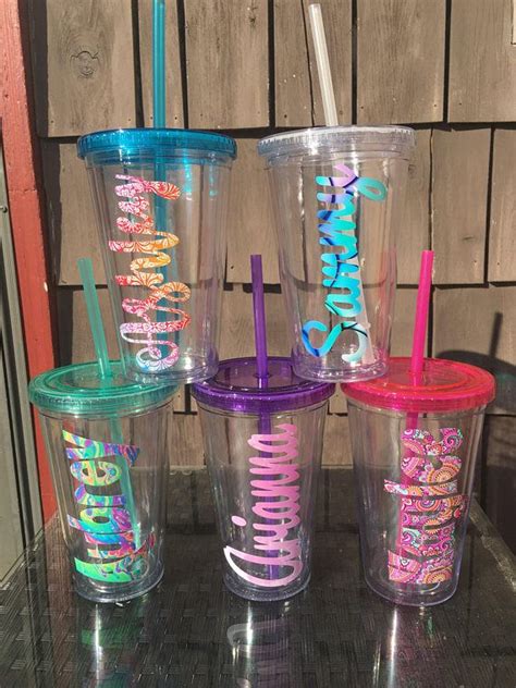 Personalized Tumbler With Straw, Lidded Tumbler, Drink Tumbler ...