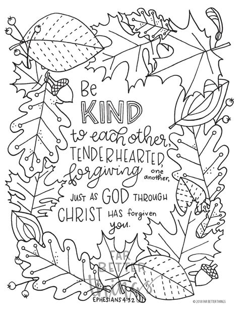 Ephesians 4 32 Page Coloring Pages