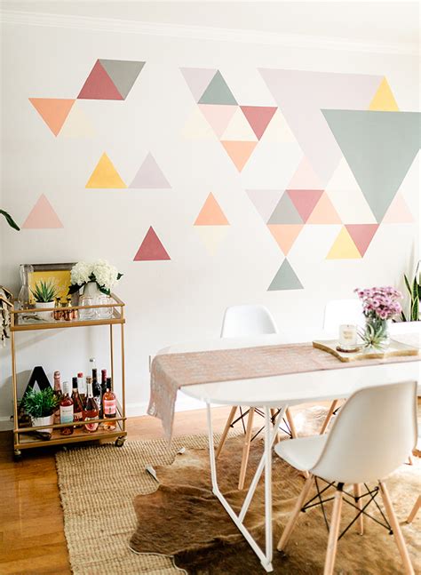 A DIY Geometric Wall Mural with BEHR Paint - Inspired By This